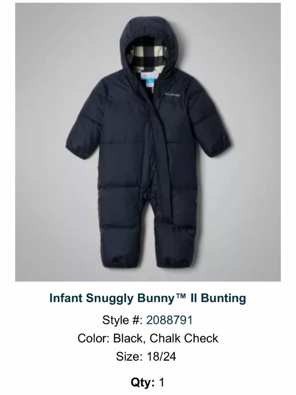 Columbia baby snowsuit 18-24mo